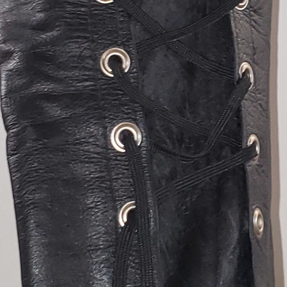 Sinergy Men's black leather pants